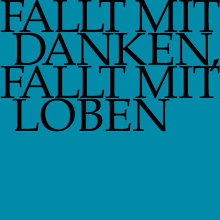 Fallt mit Danken, fallt mit Loben